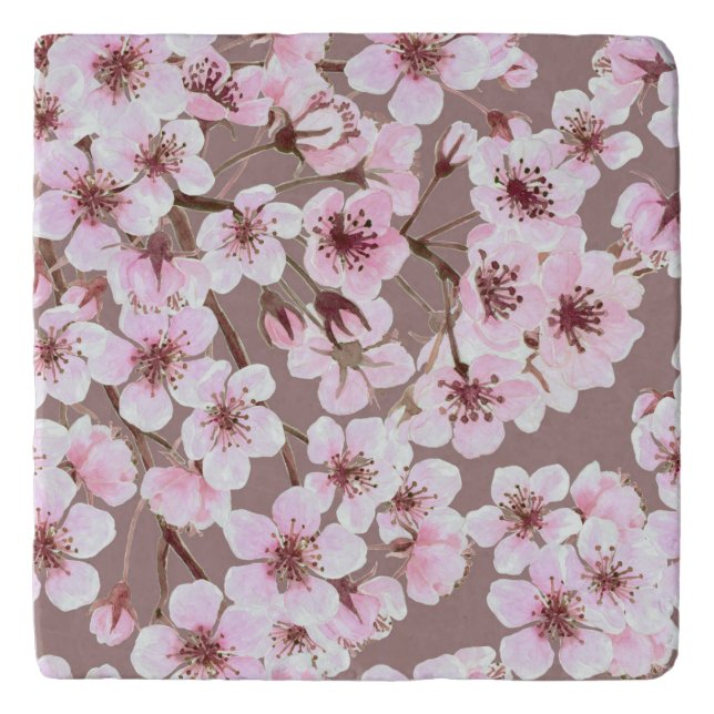 Cherry blossom pattern trivet (Front)