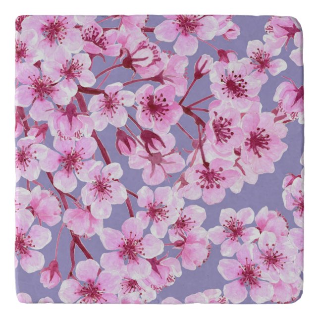 Cherry blossom pattern trivet (Front)