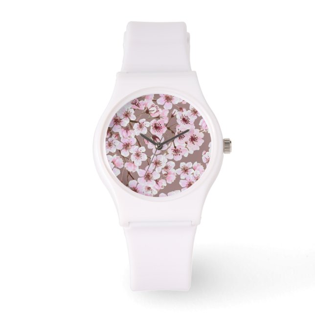 Cherry blossom pattern watch (Front)