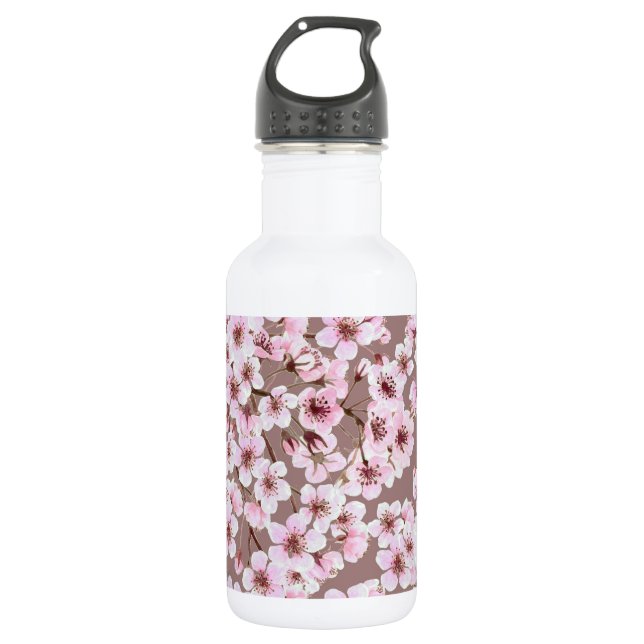 Cherry blossom pattern water bottle (Front)