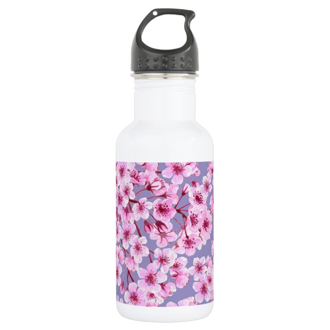 Cherry blossom pattern water bottle (Front)
