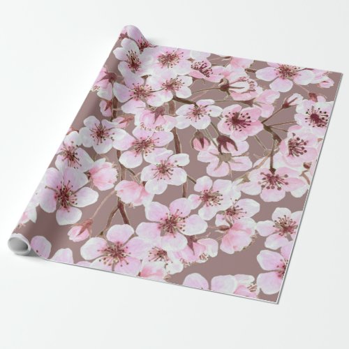 Cherry blossom pattern wrapping paper