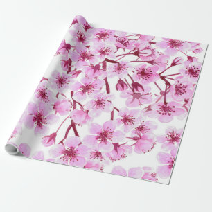 Cherry blossom pattern wrapping paper