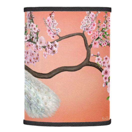 Cherry Blossom Peacock Lamp Shade (Right)