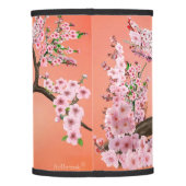 Cherry Blossom Peacock Lamp Shade (Back)