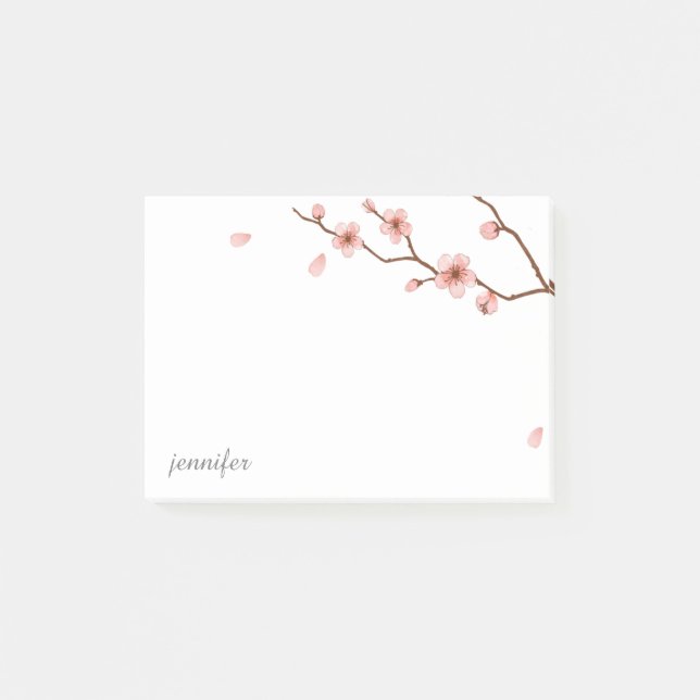 Cherry Blossom Personalize Post-it® Notes (Front)