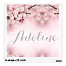 Cherry blossom personalized wall decal