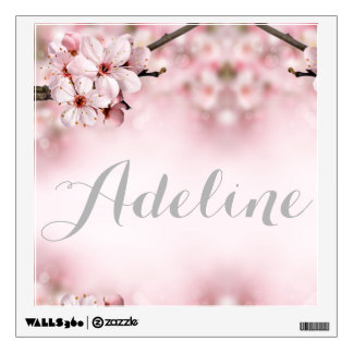 Cherry blossom personalized wall decal