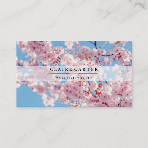 Cherry Blossom  Photographer Business Card