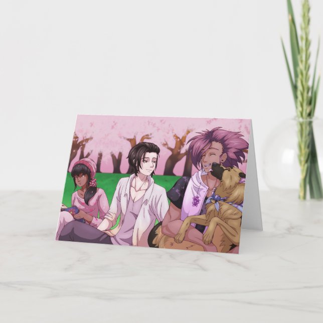 Cherry Blossom Picnic Card (Front)