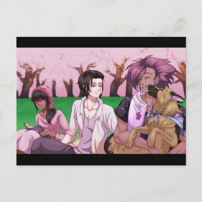 Cherry Blossom Picnic Card (Front)