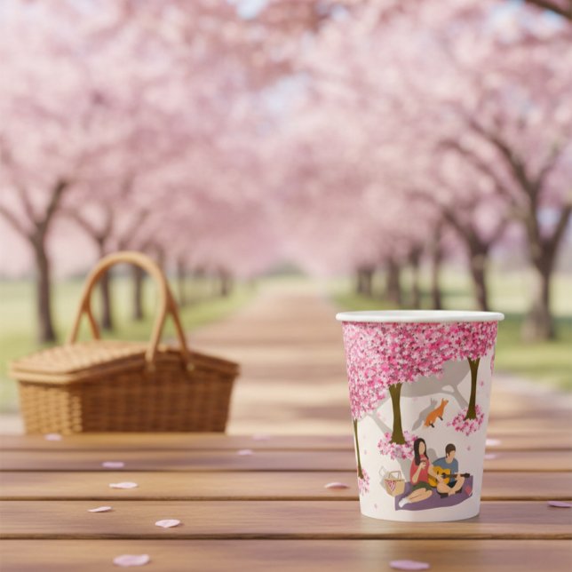 Cherry Blossom Picnic  Paper Cups (Creator Uploaded)