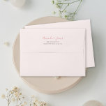 Cherry Blossom Pink 5 x 7 Return Address Envelope<br><div class="desc">These pre-addressed 5 x 7 invitation envelopes are easy to customize with your details. We refer to these envelopes as cherry blossom pink because the delicate pale hue that we've chosen is called 'sakura iro' in Japanese, literally cherry blossom color. They're a wonderful match with our cherry blossom motif wedding...</div>