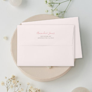 Cherry Blossom Pink 5 x 7 Return Address Envelope