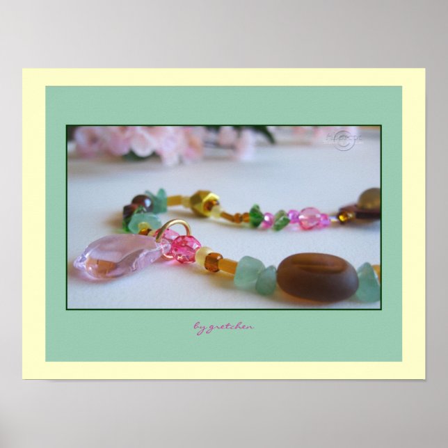 Cherry Blossom Pink Beaded Necklace Poster 2 (Front)