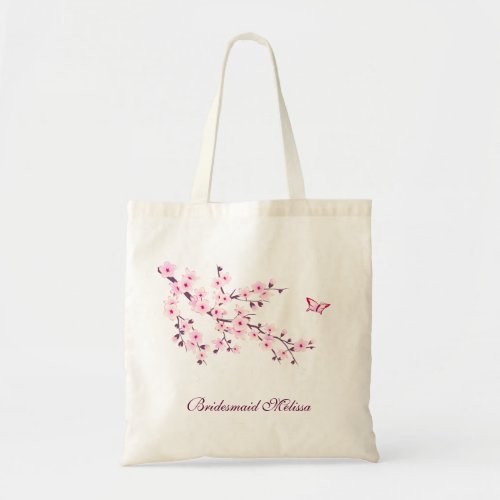 Cherry Blossom Pink Custom Tote Bag