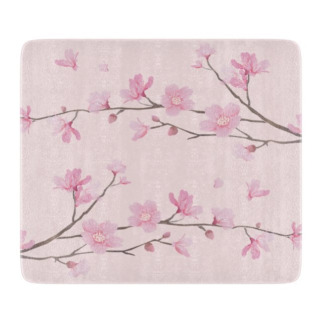 Cherry Blossom - Pink Cutting Board (Front)