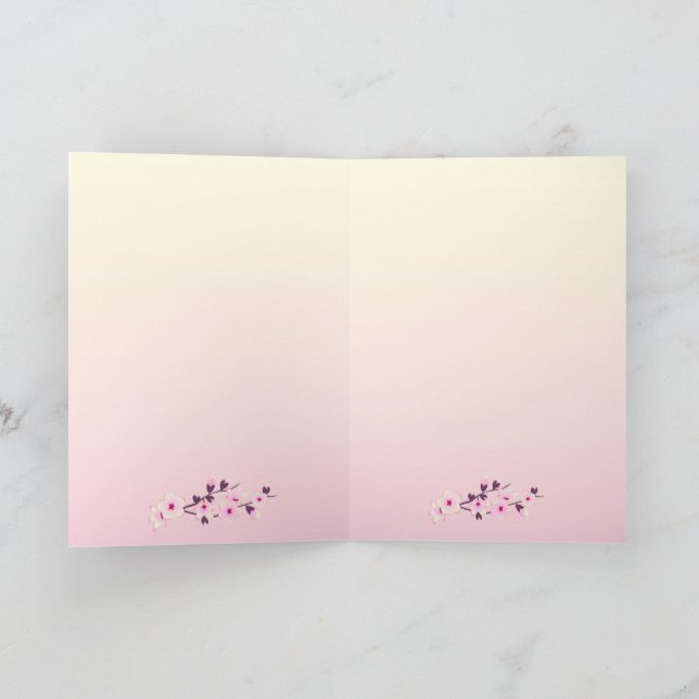 80th Birthday Card - Female - Floral / Butterfly - Cherry