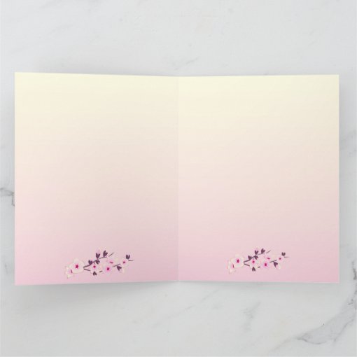 Cherry Blossom Pink Floral Happy Birthday Card | Zazzle