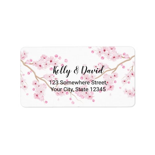 Cherry Blossom Pink Floral Return Address Labels