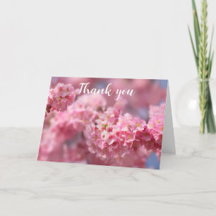 Cherry Blossom Pink Floral Wedding Thank you 