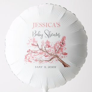 Cherry Blossom Pink Flowers Baby Shower Girl Balloon