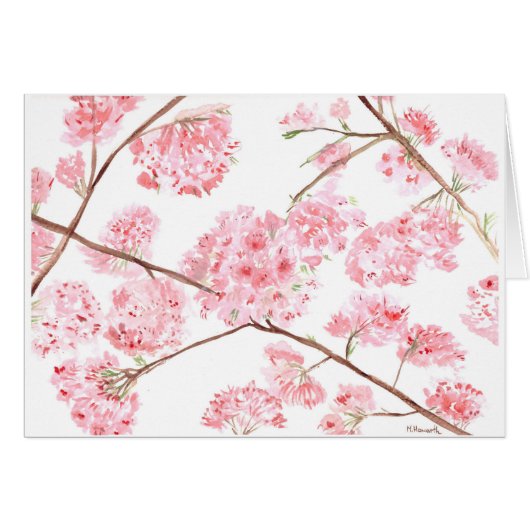 Cherry blossom pink flowers Japanese Asian Sakura (Front Horizontal)
