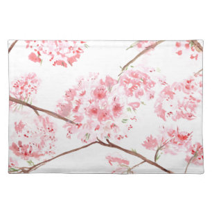Cherry blossom pink flowers Sakura Japanese Asian Placemat