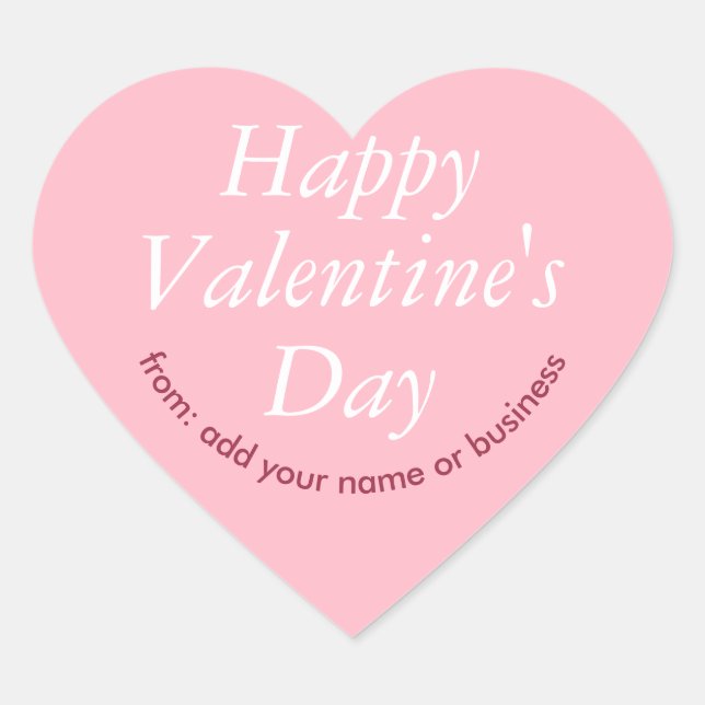 Cherry Blossom Pink Heart Valentine's Sticker (Front)