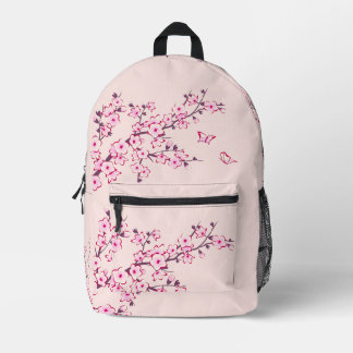 Cherry Blossom Pink Monogram Printed Backpack