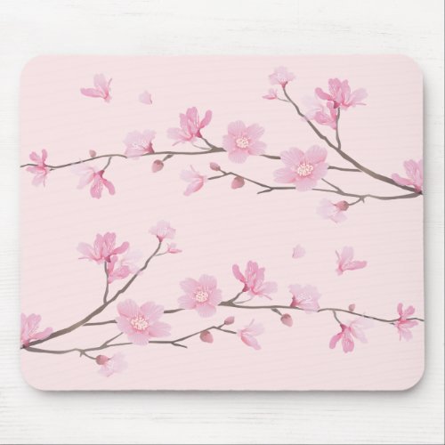 Cherry Blossom _ Pink Mouse Pad