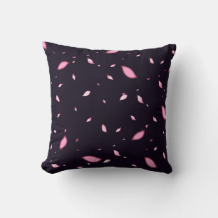 Cherry Blossom Pink navy floral Throw Pillow