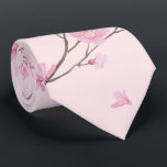 Cherry Blossom - Pink Neck Tie<br><div class="desc">I have a passion for nature and especially love anything with flowers. For this piece I wanted to create a simple, yet elegant flower infused with a slight feeling of the orient.</div>