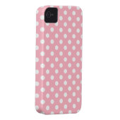 Cherry blossom Pink Polka Dot Iphone 4/4S Case (Back/Right)