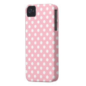 Cherry blossom Pink Polka Dot Iphone 4/4S Case (Back Left)
