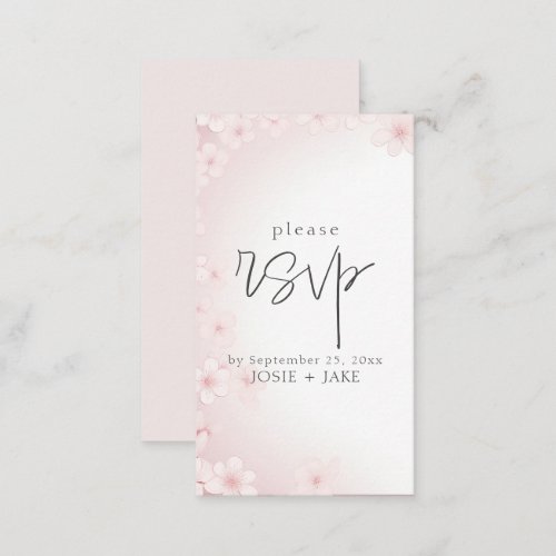 Cherry Blossom Pink RSVP Enclosure Card