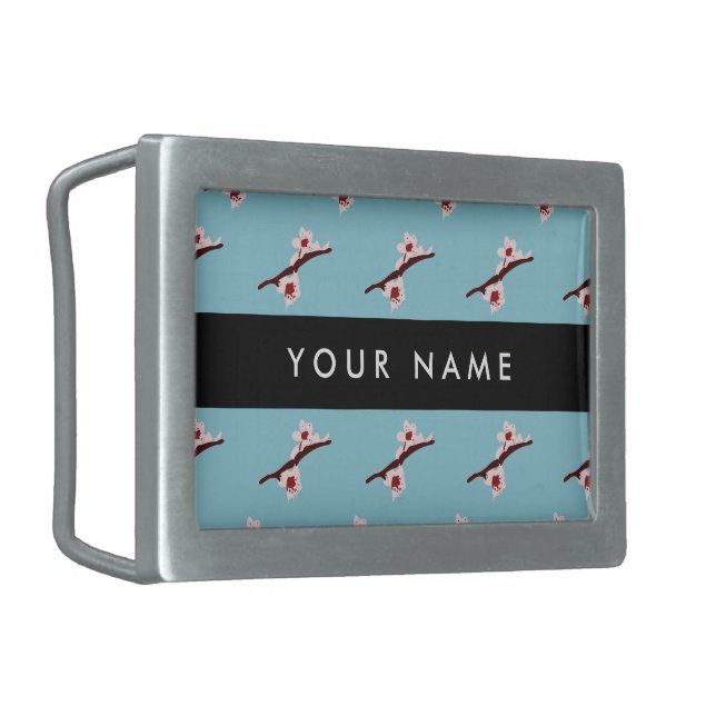 Cherry Blossom, Pink Sakura, Your Name Belt Buckle (Front Left)