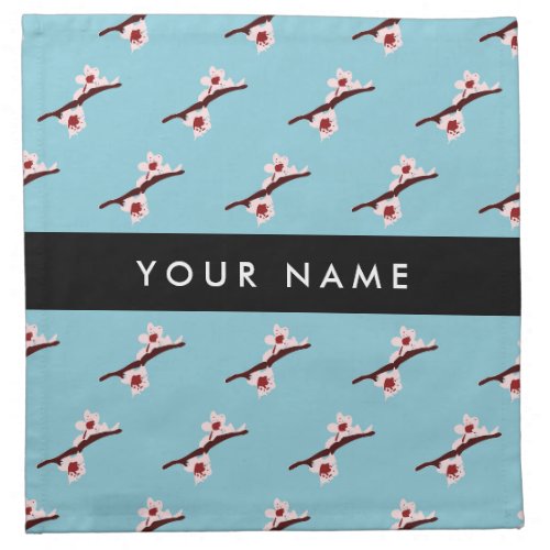 Cherry Blossom Pink Sakura Your Name Cloth Napkin