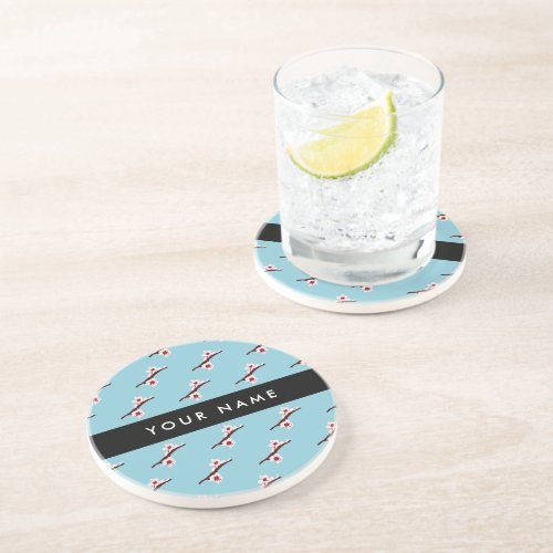 Cherry Blossom Pink Sakura Your Name Coaster