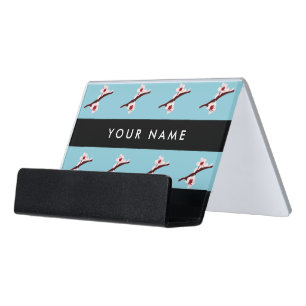 Cherry Blossom, Pink Sakura, Your Name Desk Business Card Holder