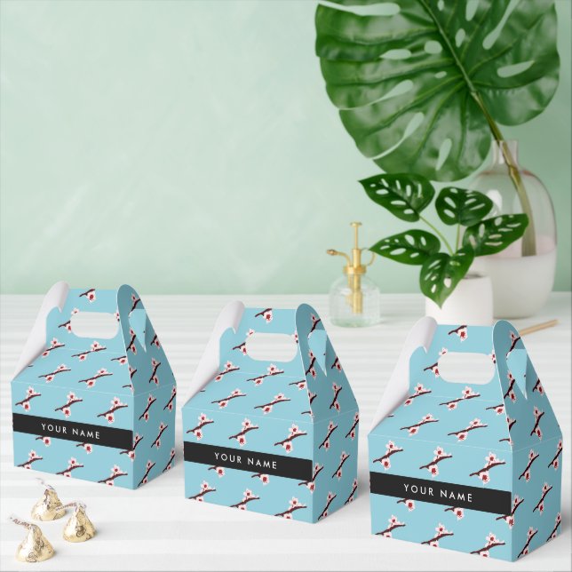 Cherry Blossom, Pink Sakura, Your Name Favor Boxes (Multiple)