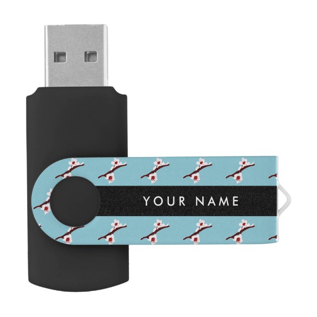 Cherry Blossom, Pink Sakura, Your Name Flash Drive (Opened)