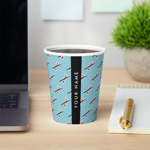Cherry Blossom Pink Sakura Your Name Paper Cups