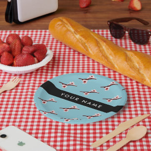 Cherry Blossom, Pink Sakura, Your Name Paper Plates