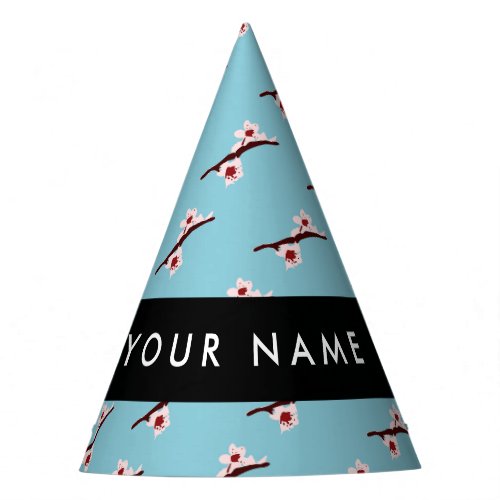 Cherry Blossom Pink Sakura Your Name Party Hat