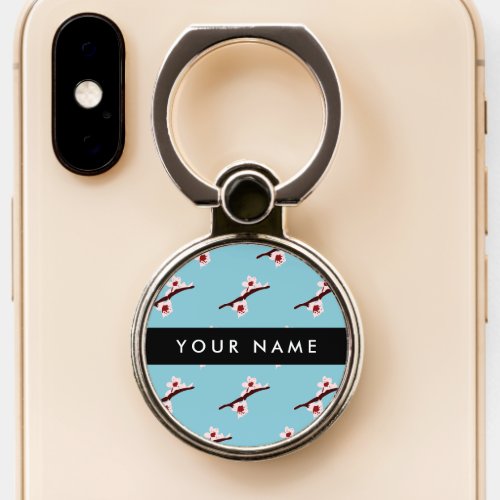 Cherry Blossom Pink Sakura Your Name Phone Ring Stand