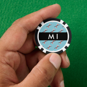 Cherry Blossom, Pink Sakura, Your Name Poker Chips