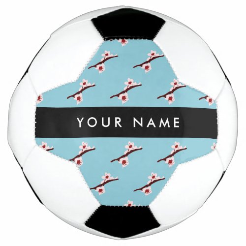 Cherry Blossom Pink Sakura Your Name Soccer Ball