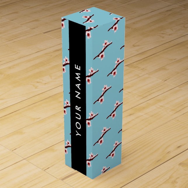 Cherry Blossom, Pink Sakura, Your Name Wine Box (Front)