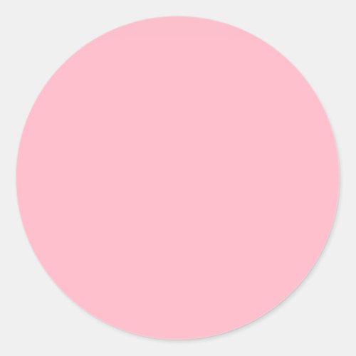 Cherry Blossom Pink Solid Color Classic Round Sticker